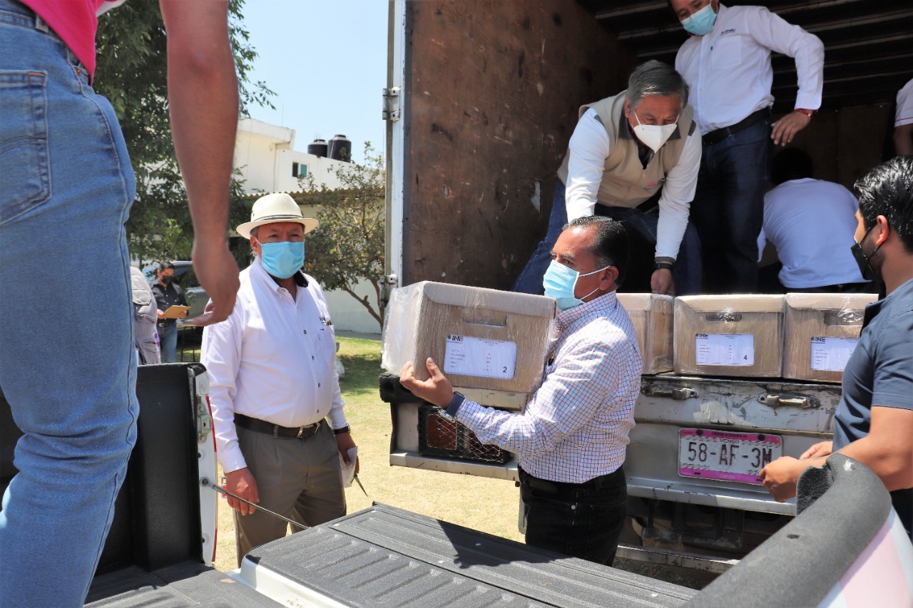 Recibe INE Tlaxcala listado nominal para la jornada de revocación de mandato